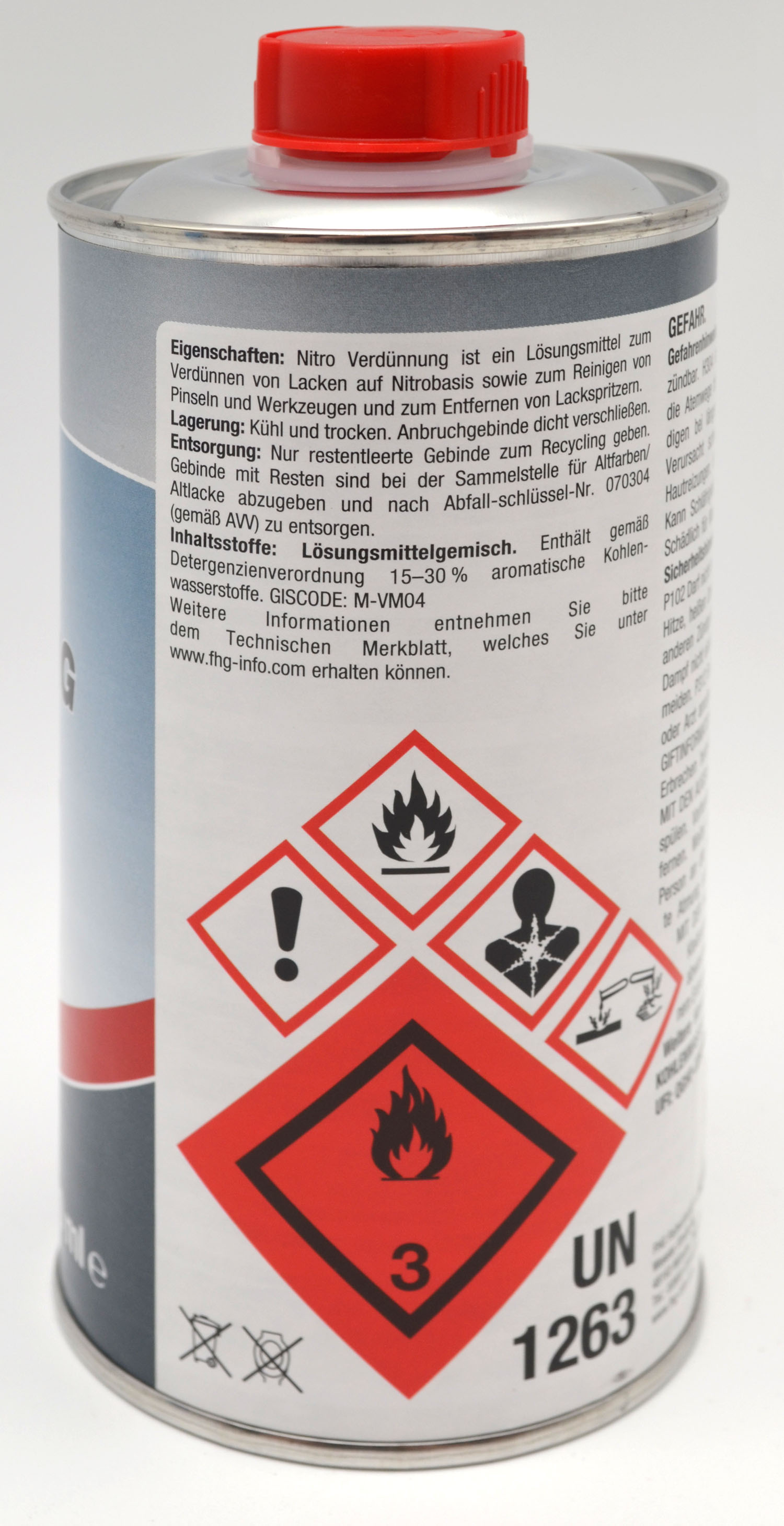 Nitro-Verdünnung 500 ml – Reiniger und Verdünner für Nitrolacke
