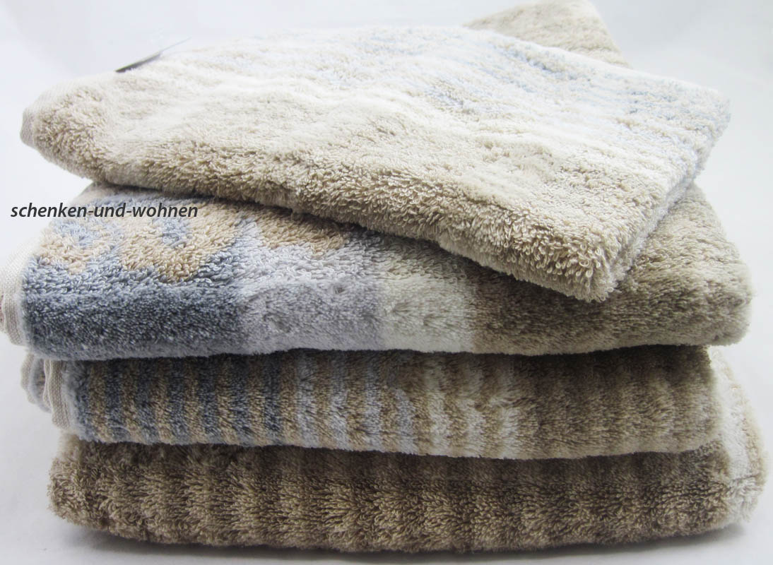 Handtuch Noblesse Cashmere Jaquardt, Fb. 33 Sand ca. 50 x 100 cm