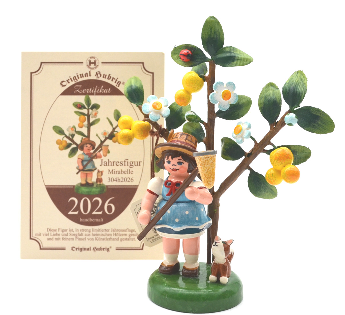 Jahresfigur 2026 Mirabelle mit Zertifikat - Hubrig 