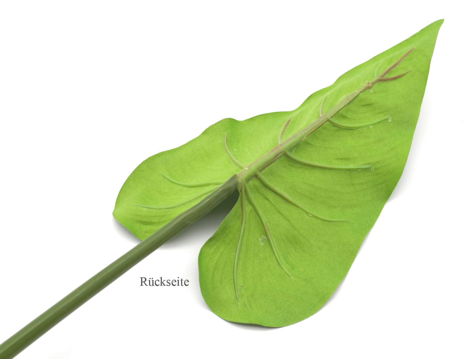 1 Anthurienblatt künstlich grün ca. 60 cm Deko-Blatt