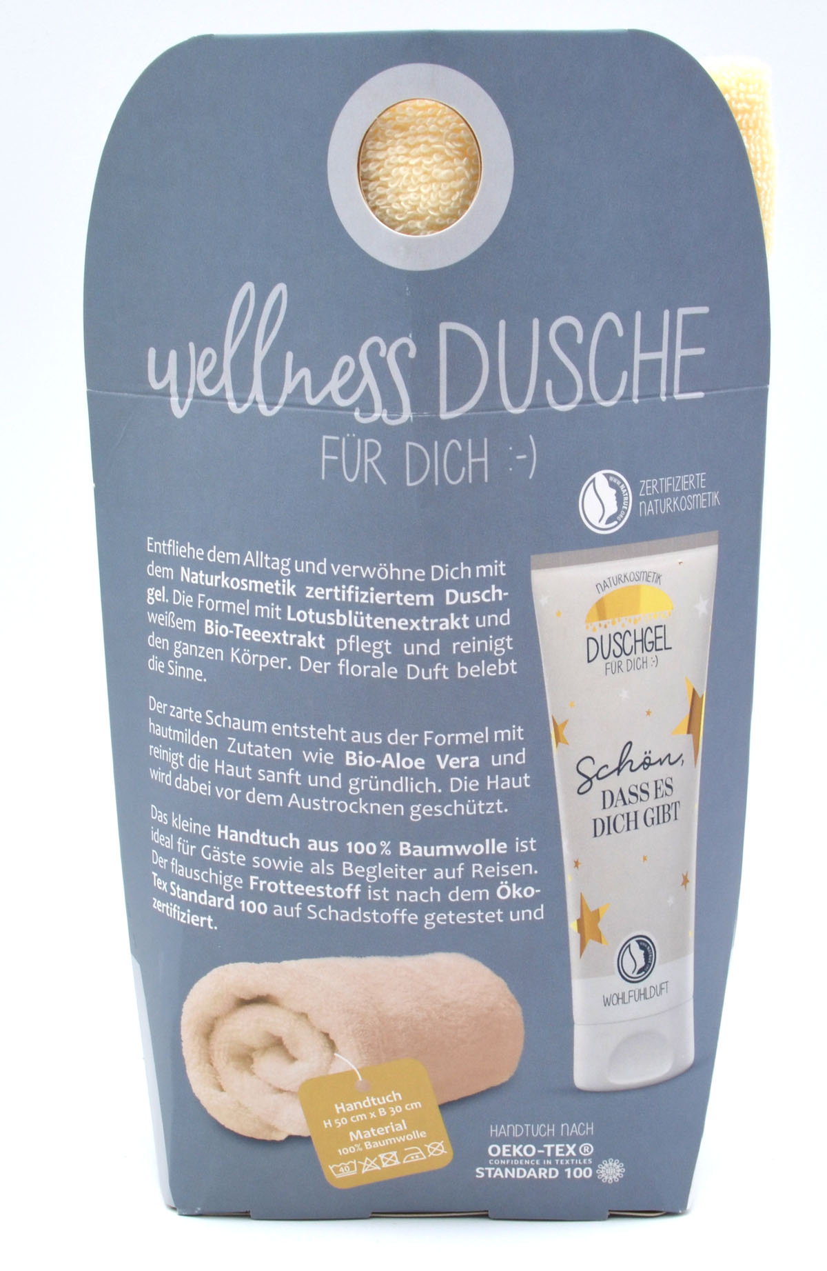 Wellness-Duschset „Merry Christmas“ – Naturkosmetik-Duschgel & Handtuch
