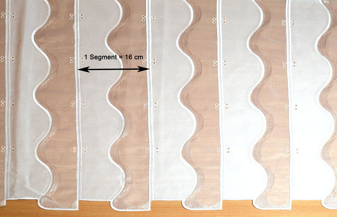 16cm breites Clippanneaux Raffpanneaux Welle rosenholz 140cm hoch