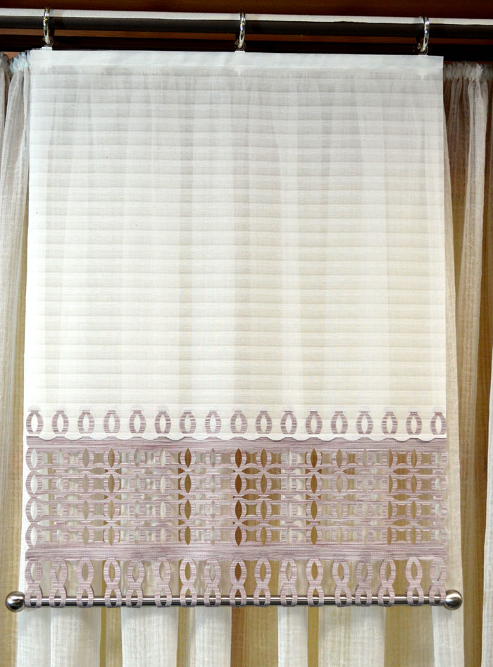 Fläche Laser-Cut weiß mit Abschluß rosé BxH 60x80 zum Kletten