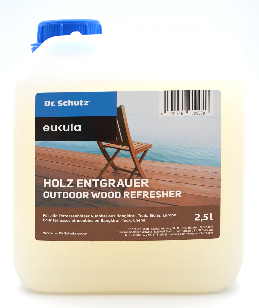 Holz-Entgrauer Dr. Schutz 2,5 l Eukula  Holz-Entgrauer Dr. Schutz 2,5 l Eukula