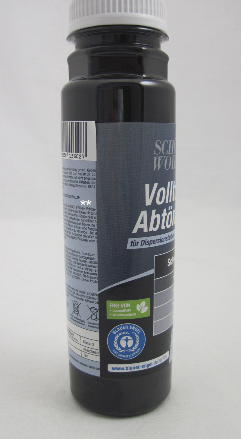 Voll- und Abtönfarbe schwarz 250 ml