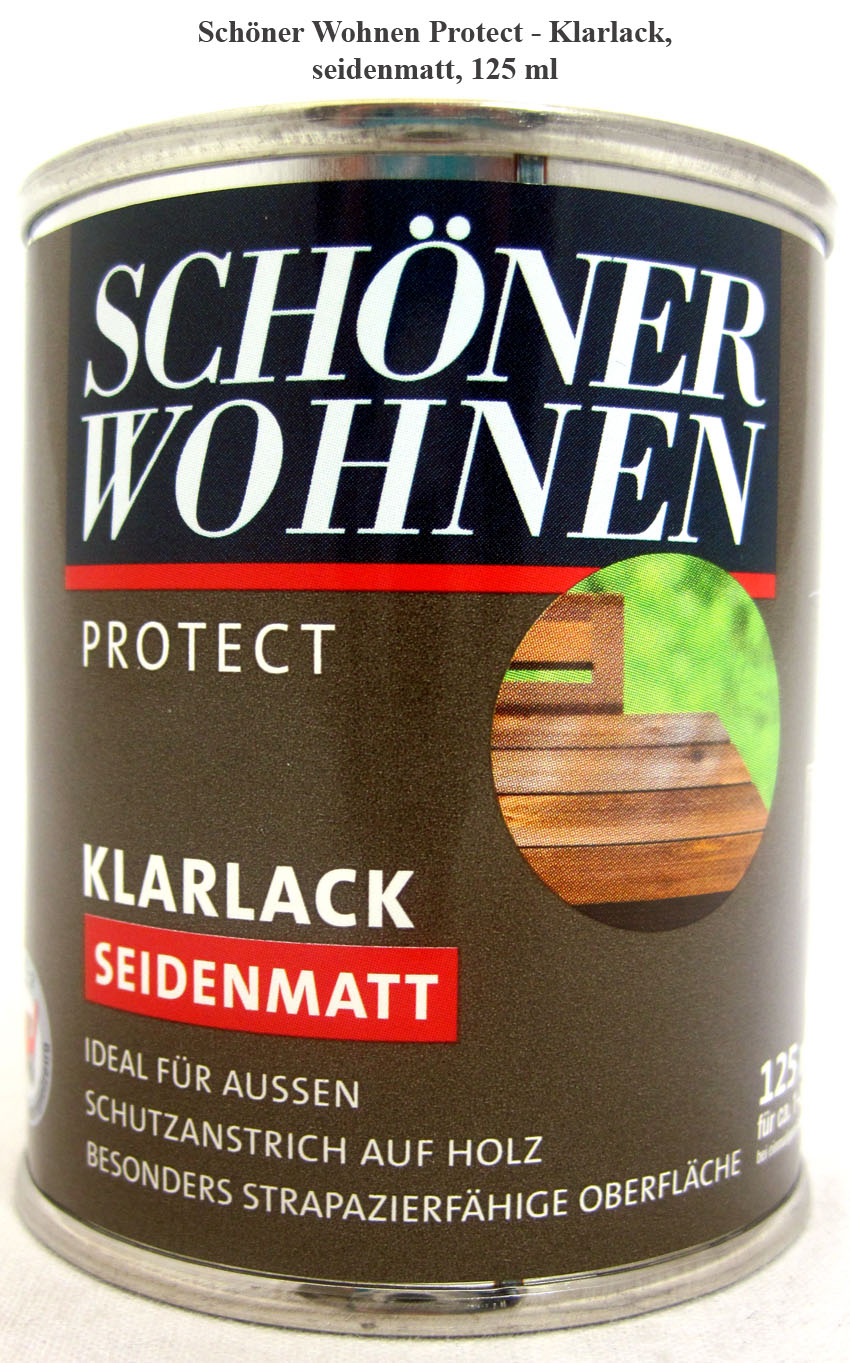 Protect Klarlack - Alkydharzlack, seidenmatt, farblos, 125 ml