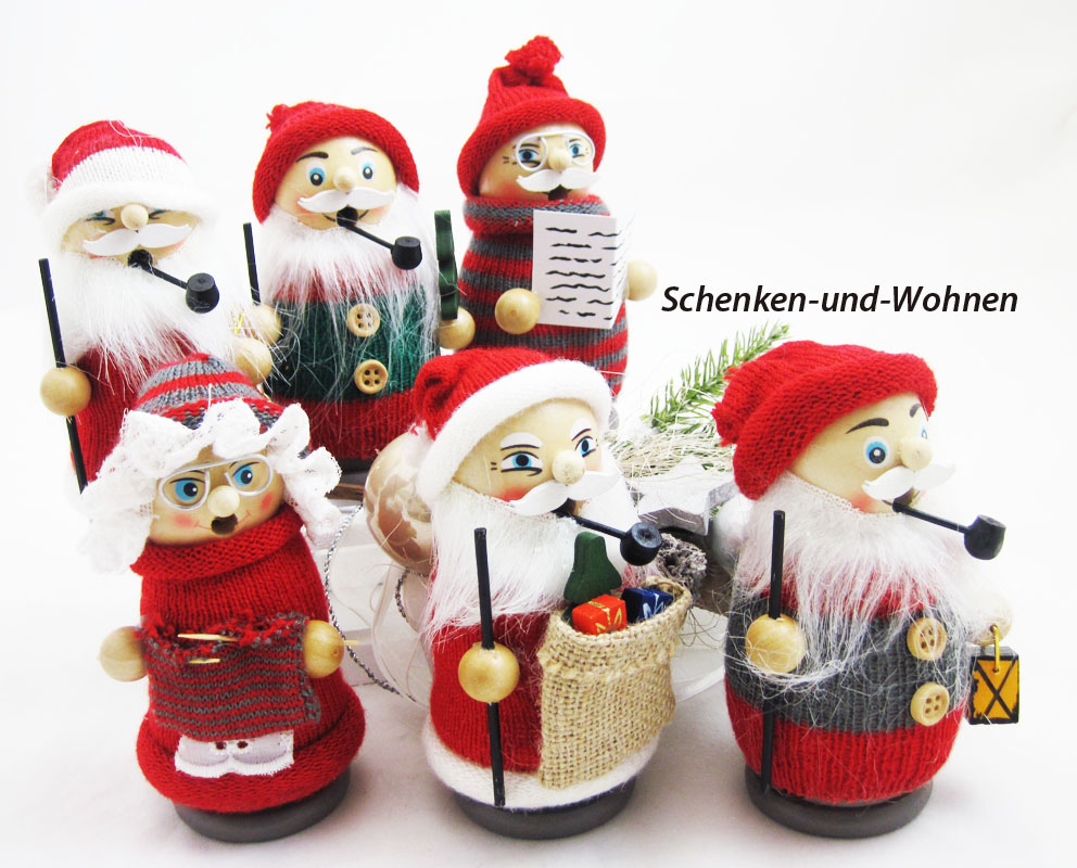 Räucherfigur " Strickpüppchen " Wichtel mit Bäumchen ca. 13 cm