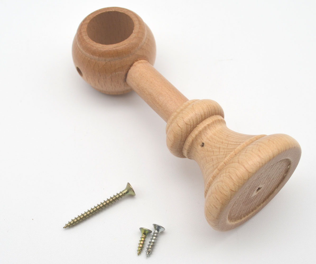 1 Wandträger für Stilgarnituren Ø 20 mm Holz Eiche hell WA 10,0 cm