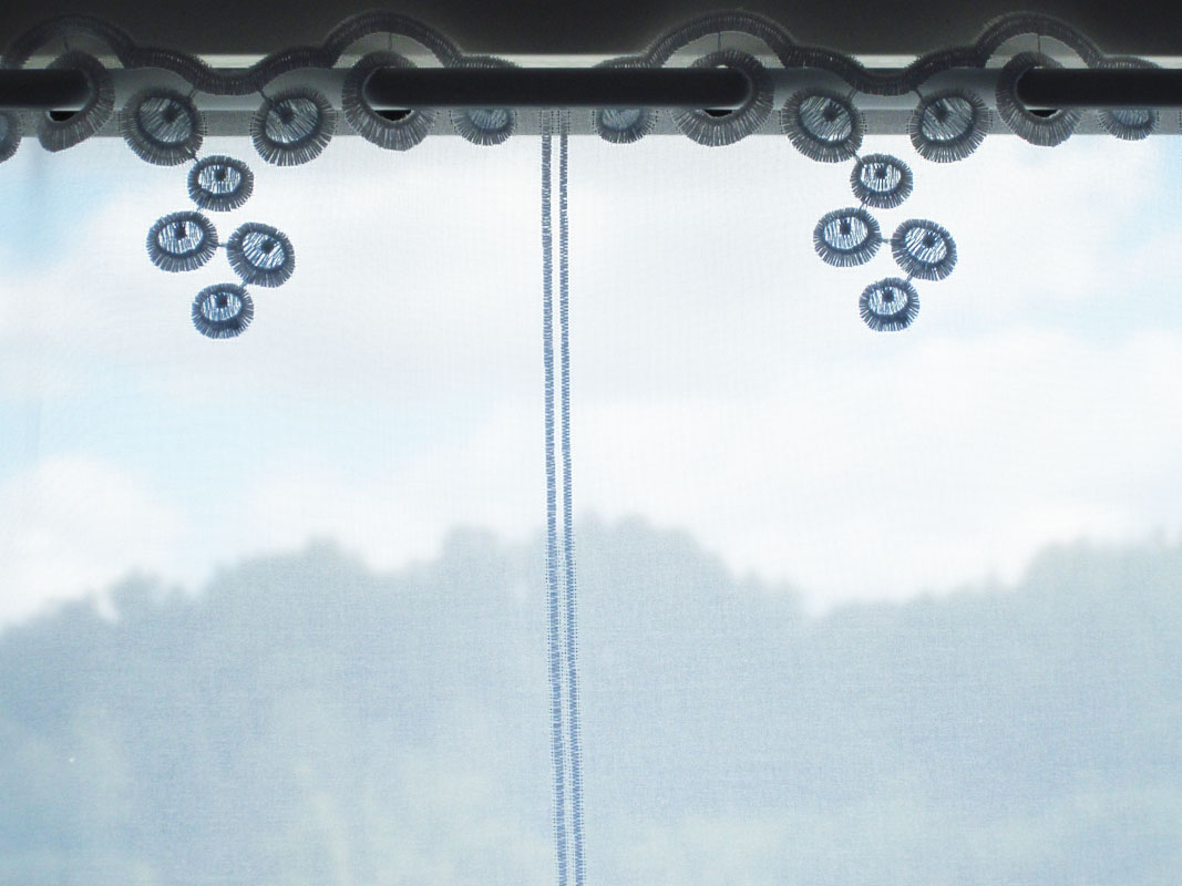 panneaux_seestern_3 1 Stück Kurzgardine ca. 16 cm breit, Seestern blau /weiß 55 cm hoch