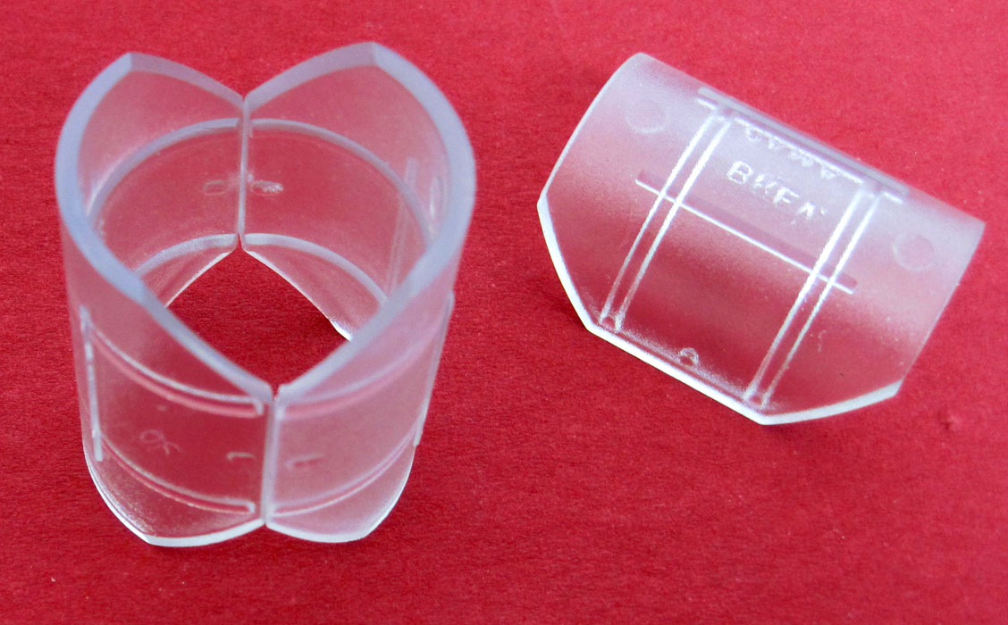 1 Schlaufengleiter transparent für Stangendurchmesser 16-25 mm