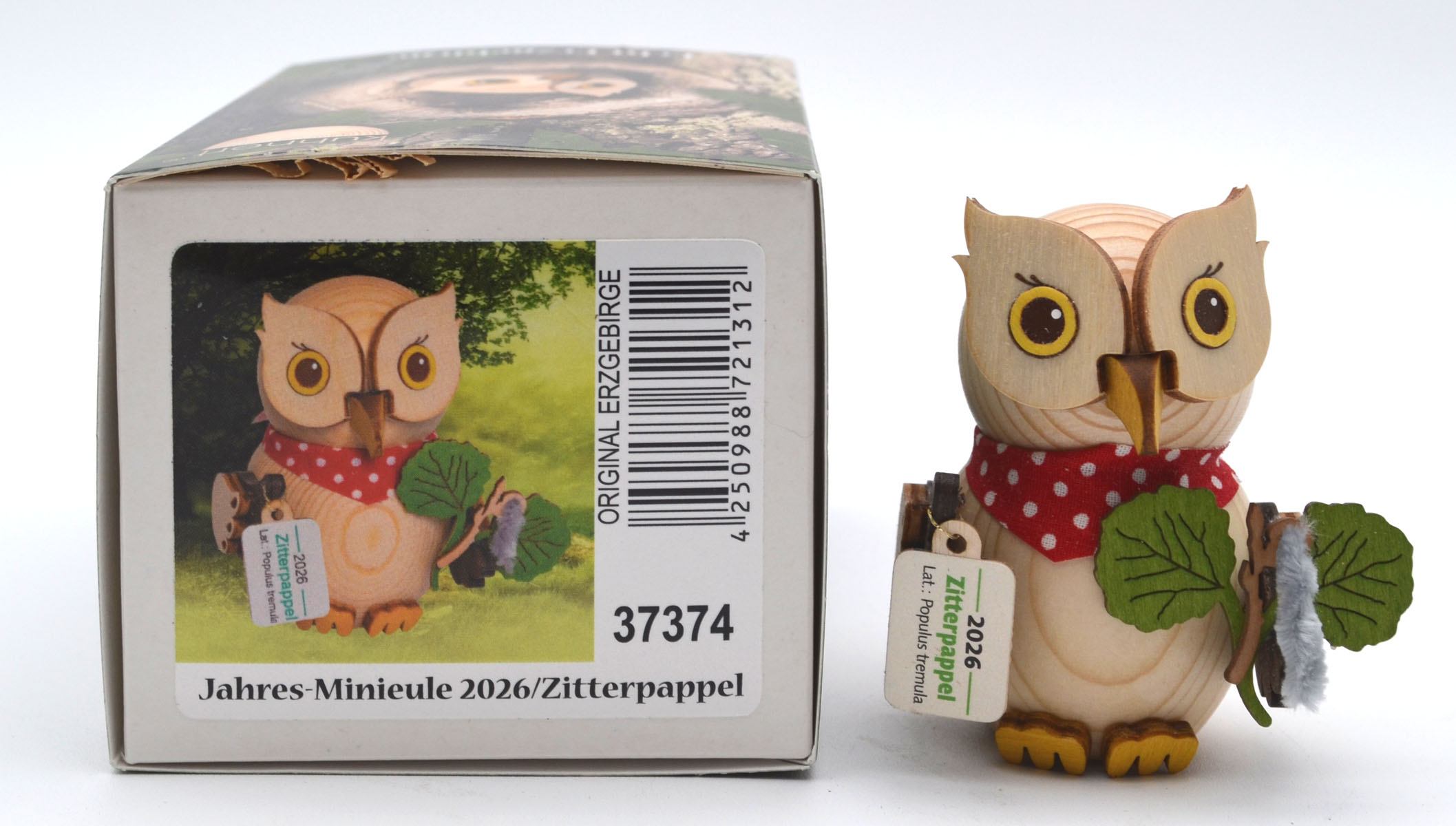 Kuhnert-Mini-Eule Zitterpappel - Jahres-Minieule Neuheit 2026 7 cm