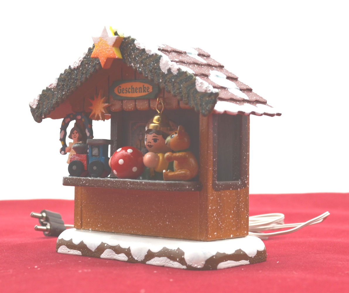 Hubrig - Wiki - Geschenkehäusel elektrisch beleuchtet ca. 9,5x8,5x4 cm (BxHxT)