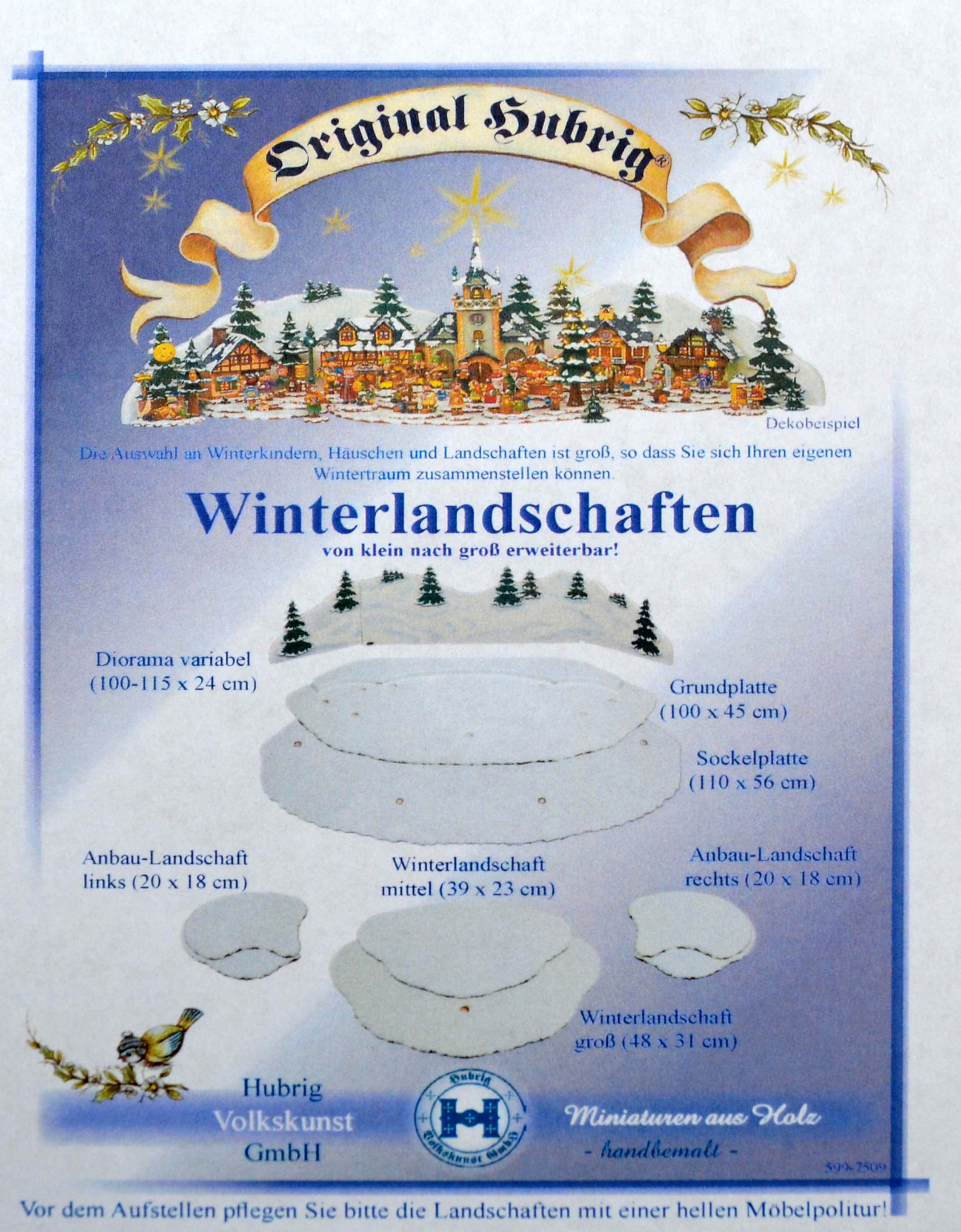 Hubrig - Mini-Winterlandschaft 13 x 12 cm