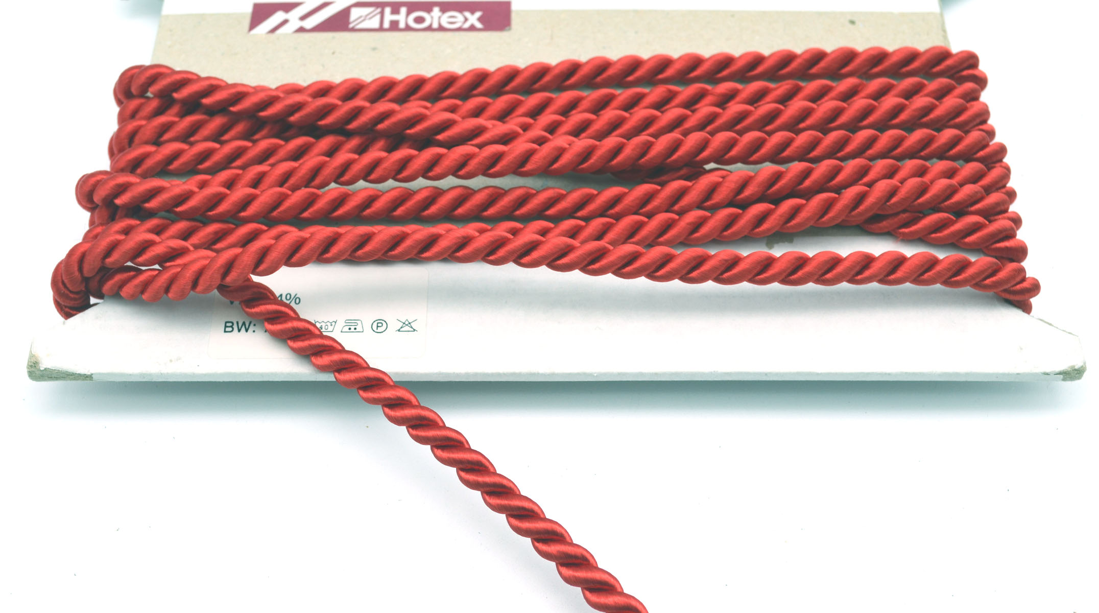 2 Meter Gedrehte Kordel – 7 mm rot 