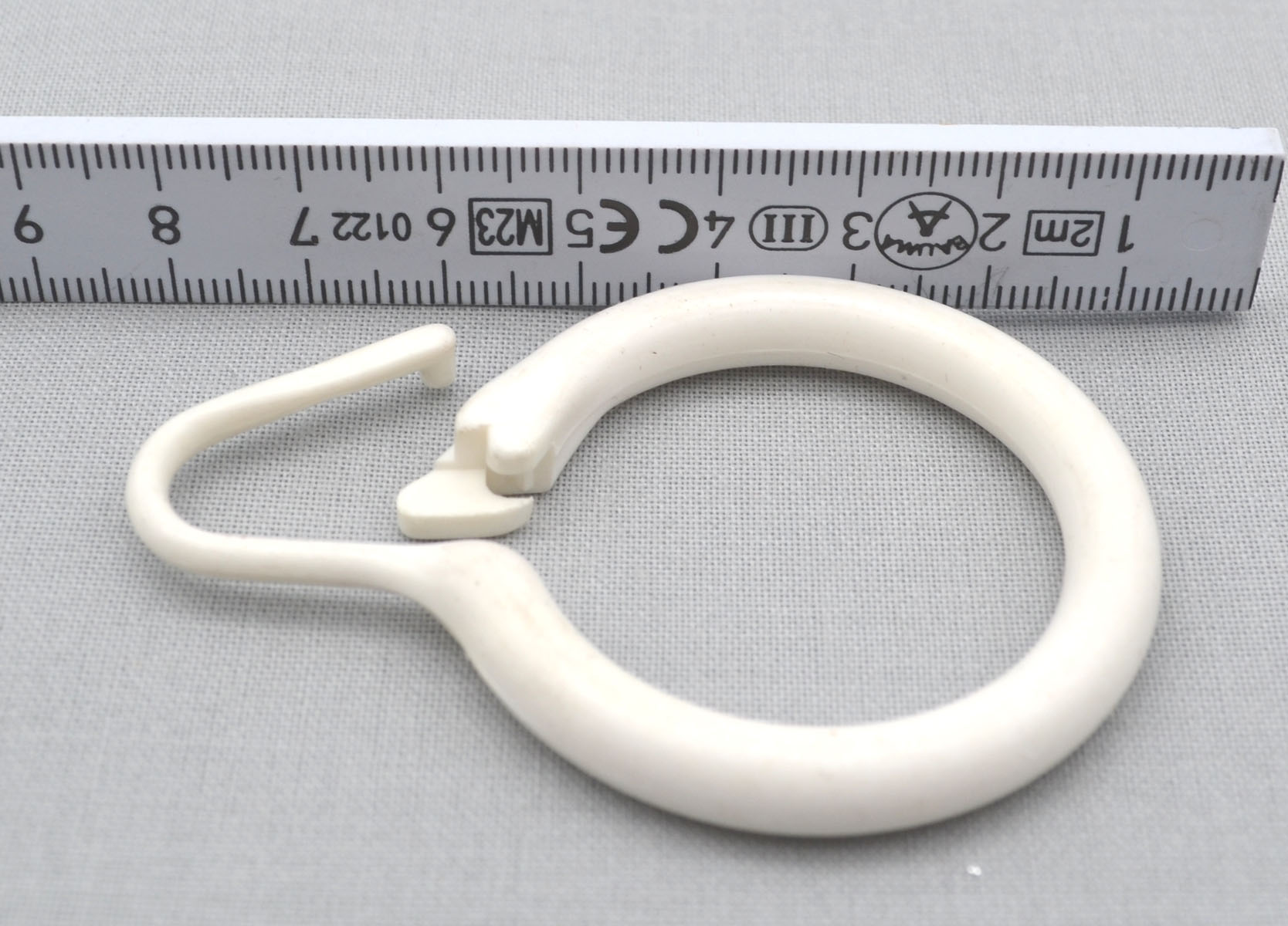 Duschvorhangringe 6er-Set, Weiß 