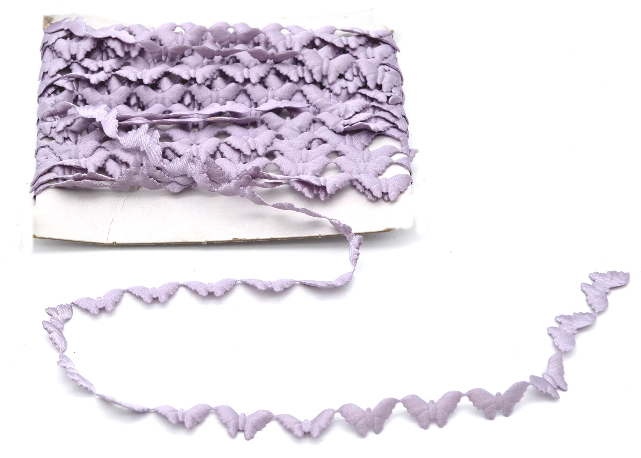 2 m Borte Motiv kleine Vögel hell-lila 12 mm