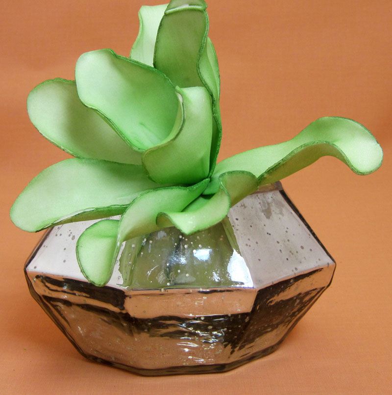 Glasgefäß - Vase Diamond gold-silberfarben ca. 15,0x10,0x15,0 cm B/H/T