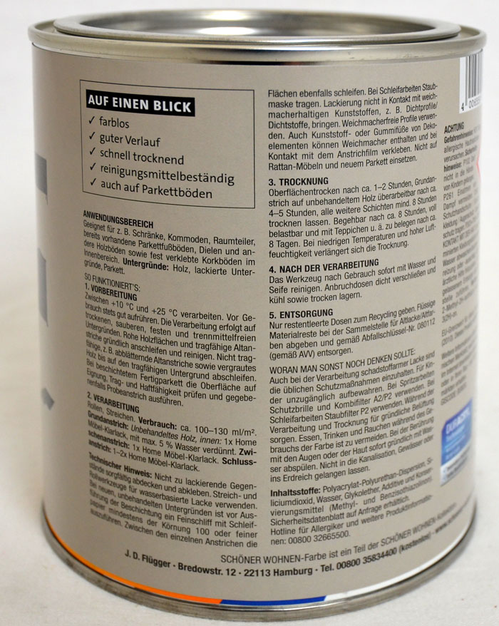 Home - Möbel-Klarlack seidenmatt 375 ml