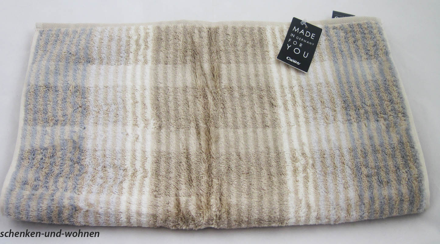 ht_1056_fb_33_50_x_100_cm Handtuch Noblesse Cashmere Streifen, Fb. 33 Sand ca.50 x 100 cm