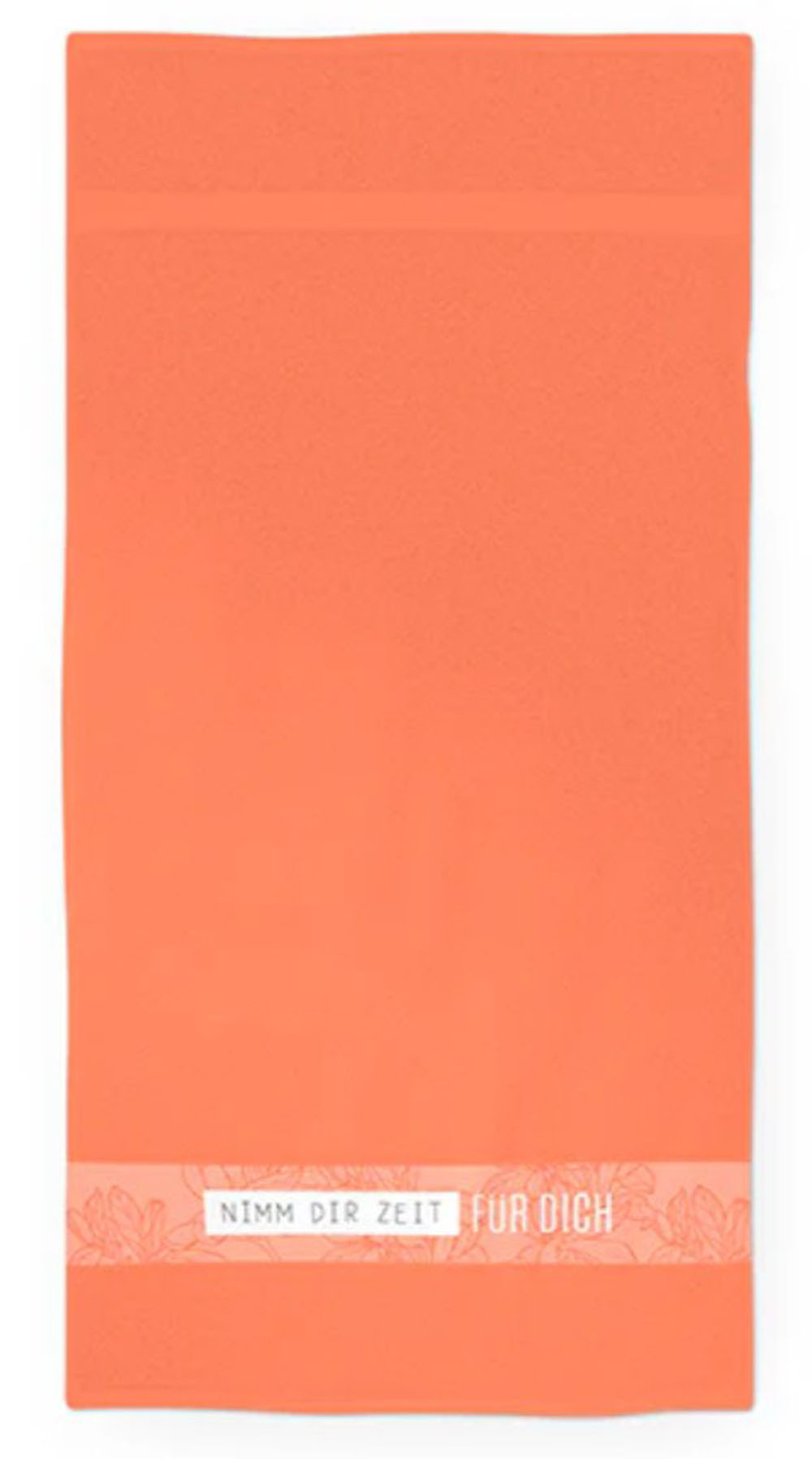 Badetuch Strandtuch "Nimm Dir Zeit" 70x140 cm orange
