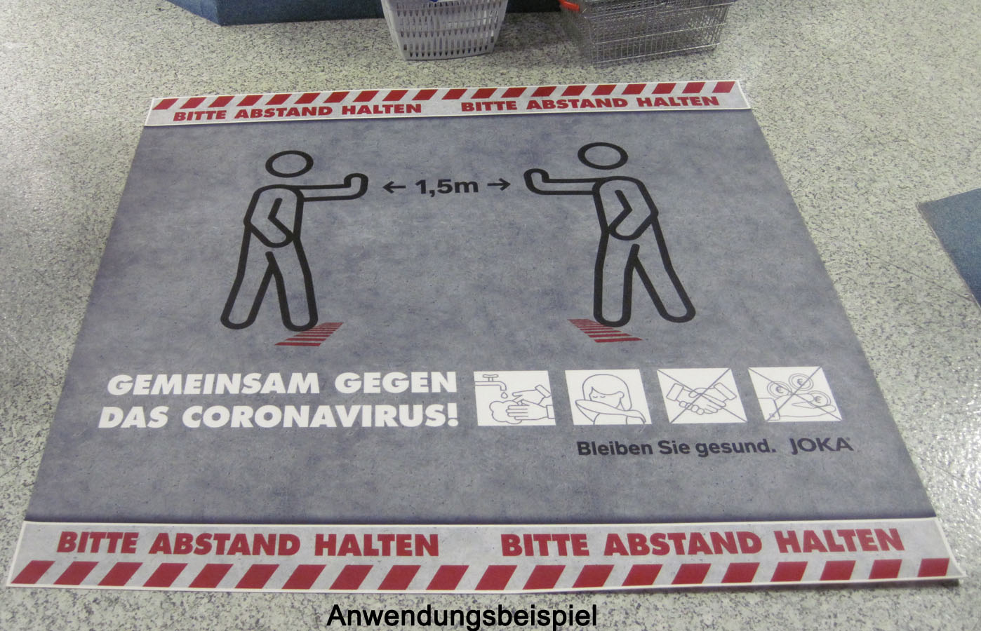 Abstandsmatte rechteckig 1,50 x 1,50 m (LxB)