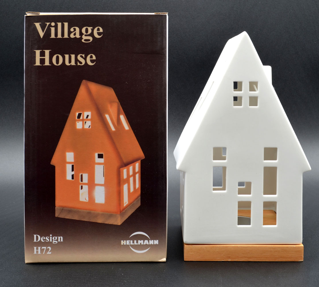 Village House Porzellan-Teelichthaus 20,8x10,5x10,5 cm (HxBxT) H72 