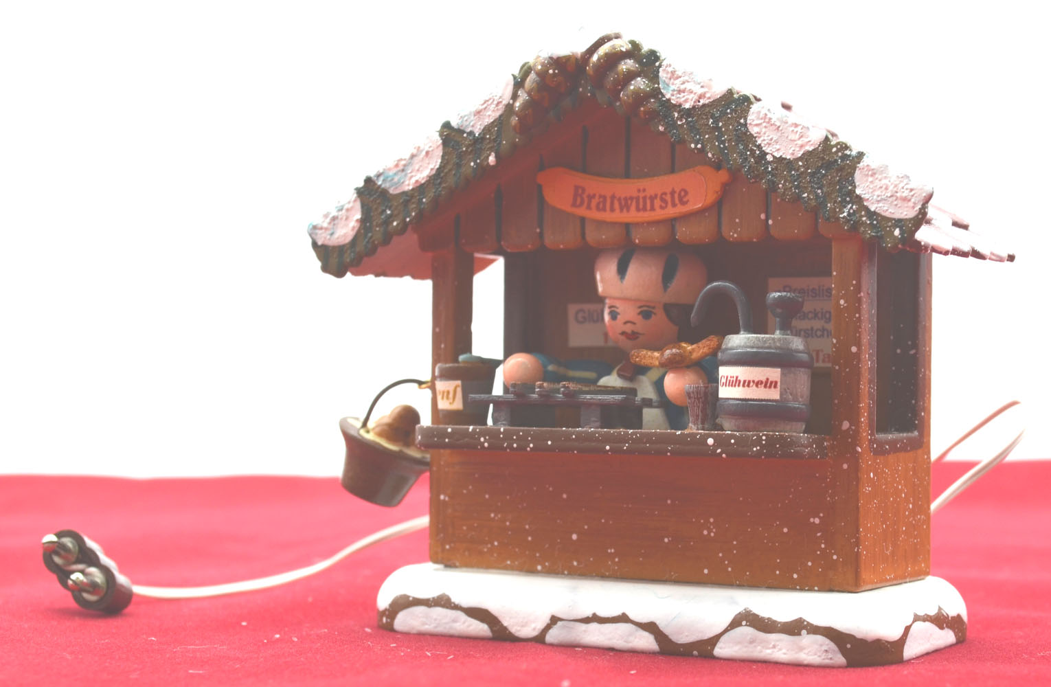 Hubrig - Wiki - Bratwursthäusel elektrisch beleuchtet ca. 9,5x8,5x4 cm (BxHxT)