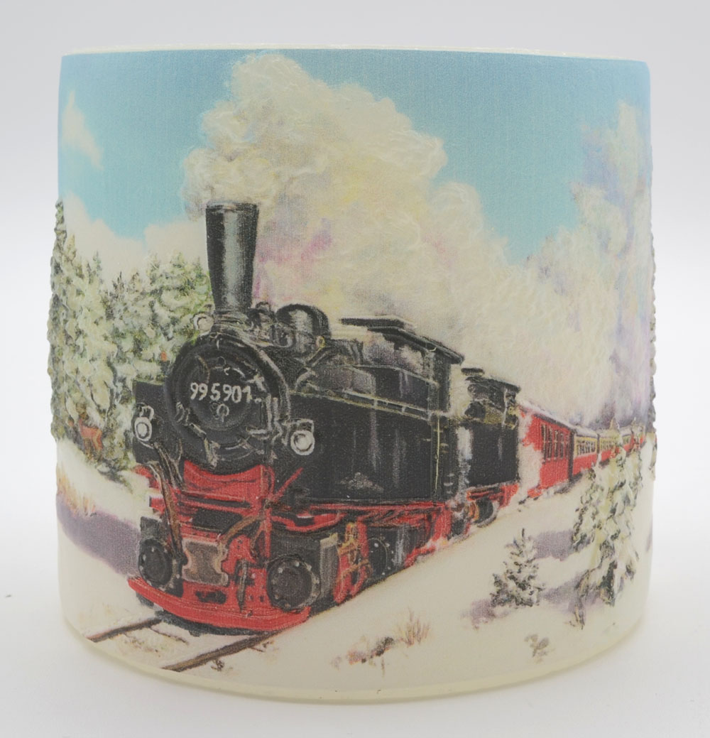 Lampionkerze Schmalspurbahn 10x10 cm (HxD) Lampionkerze Schmalspurbahn 10x10 cm (HxD)