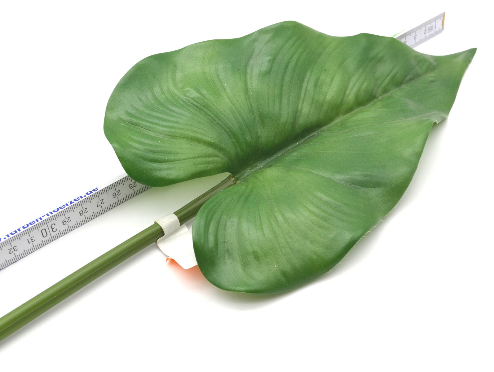 1 Anthurienblatt künstlich grün ca. 60 cm Deko-Blatt