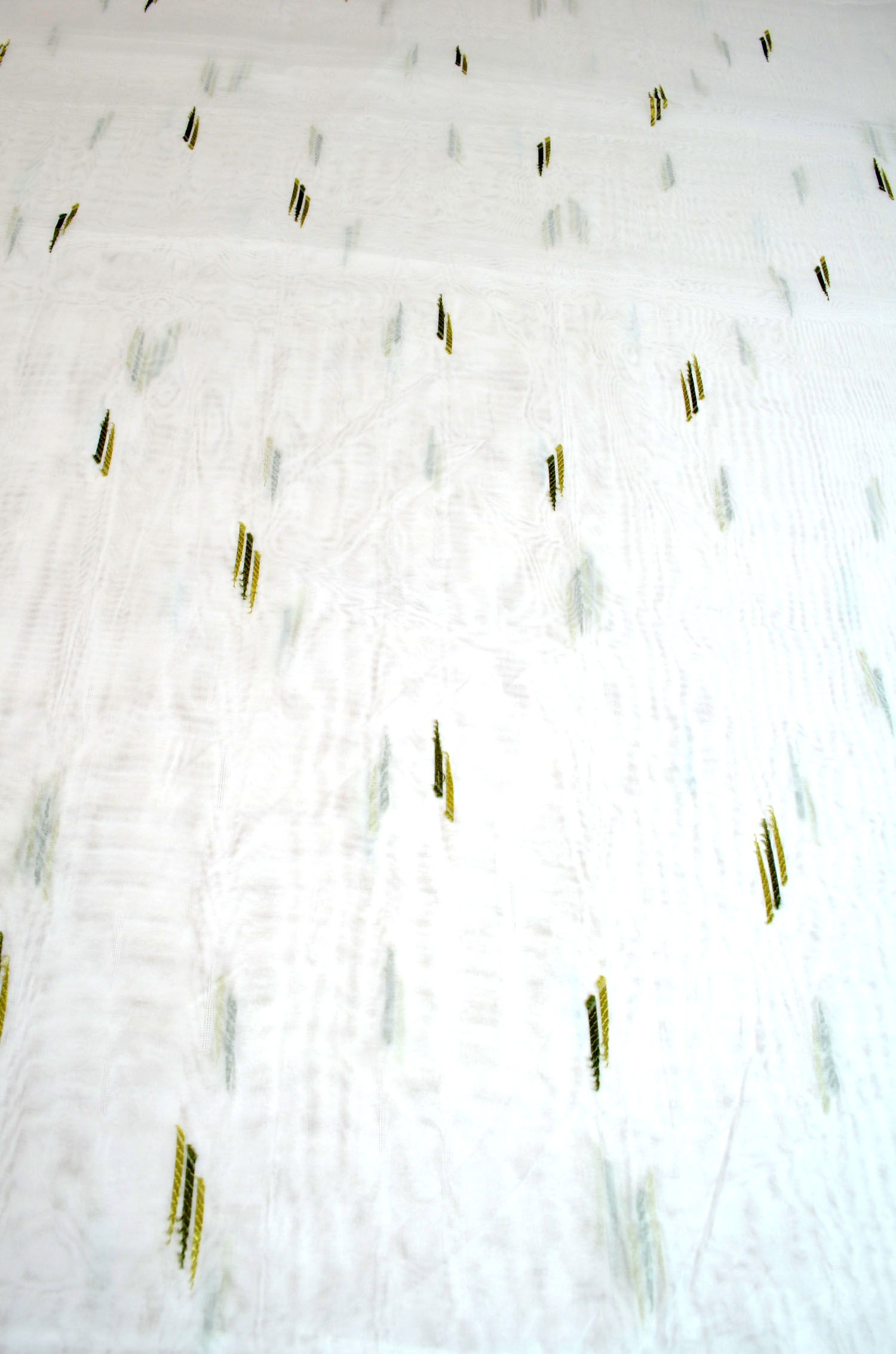 Gardinenrest Stores Sherli 1,60 x 3,20 m (HxL) weiss-moosgrün
