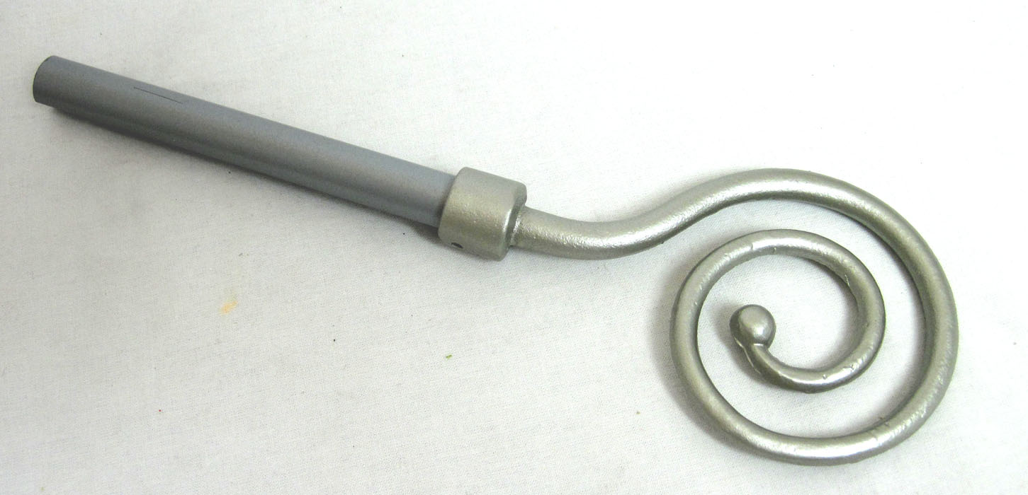 1 Endstück Spiralo für Gardinenstangen Ø16 mm Silber II. Wahl