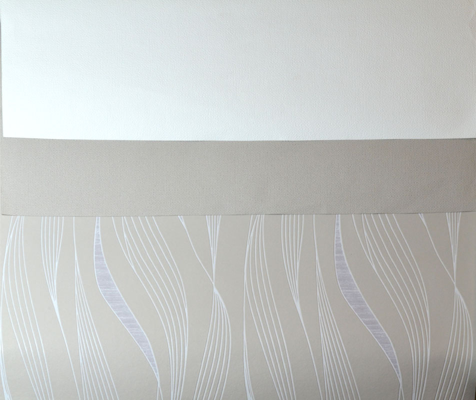 Vliestapete Uni warmweis dezent gemustert 6777-01 Kombitapete Eurorolle