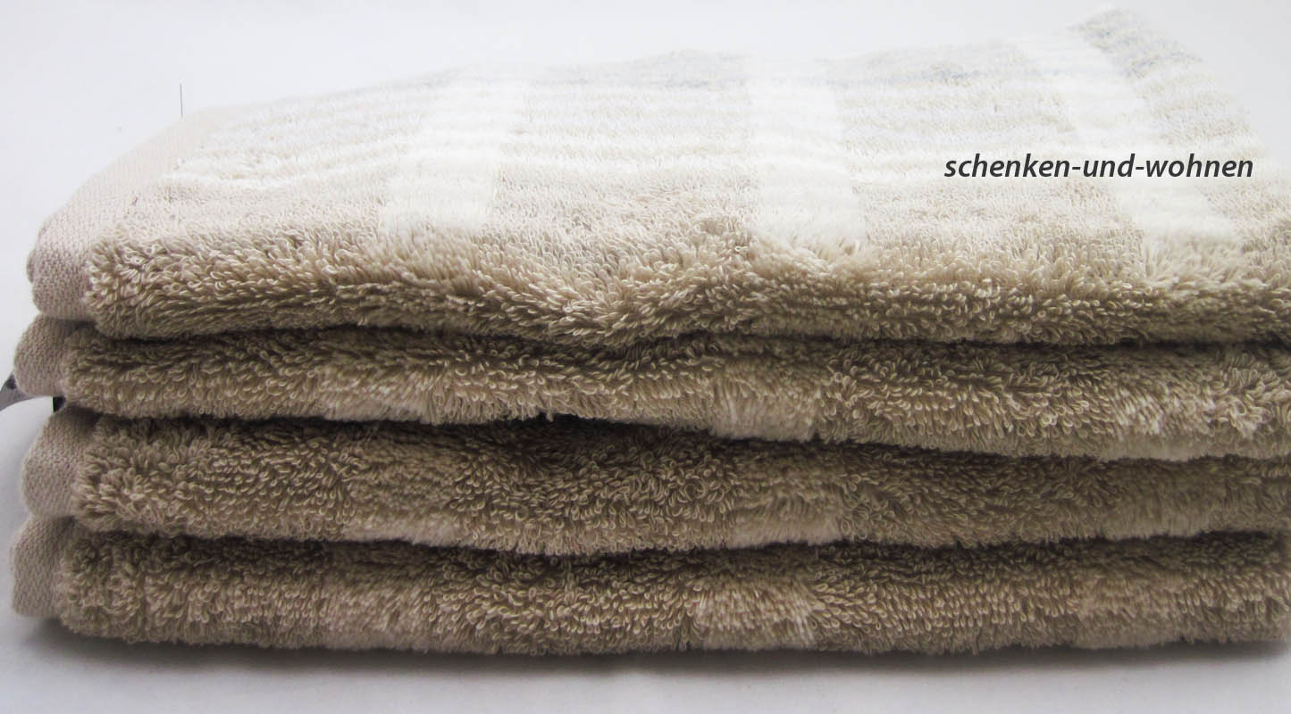 gt_1056_fb_33 Gästehandtuch Noblesse Cashmere Streifen, Fb. 33 Sand ca. 30 x 50 cm