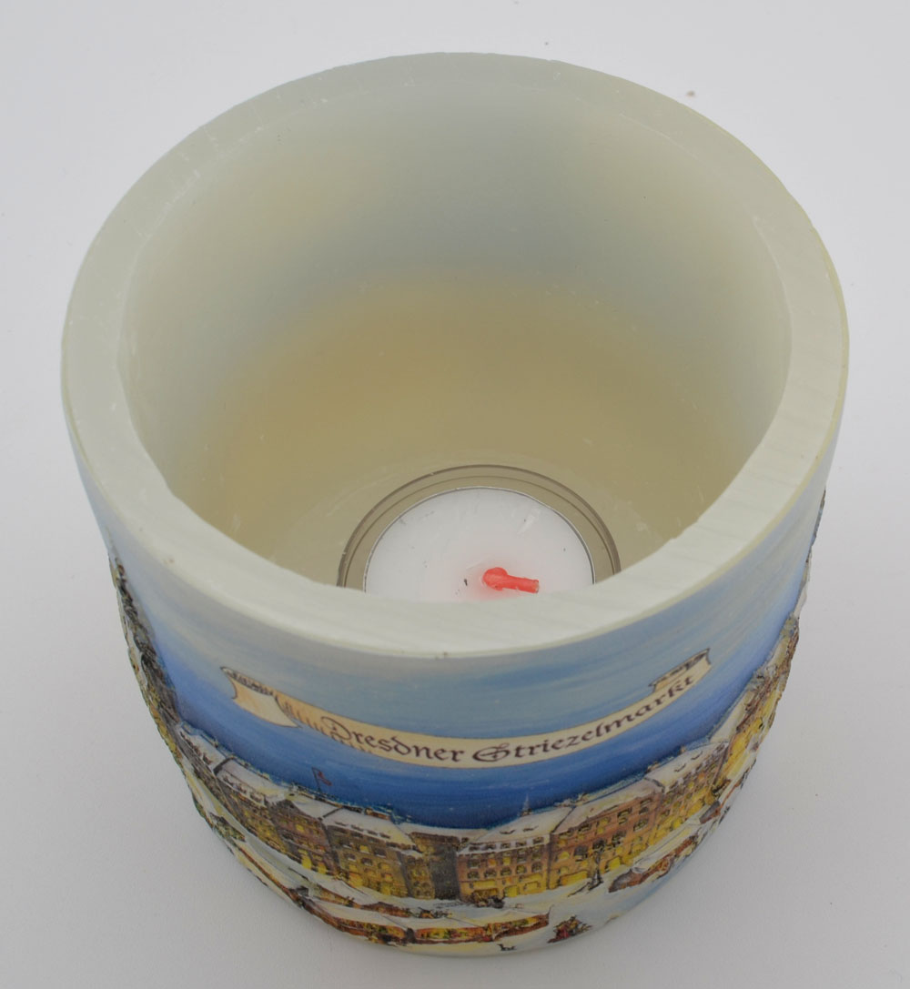 Lampionkerze Striezelmarkt 10x10 cm (HxD) 