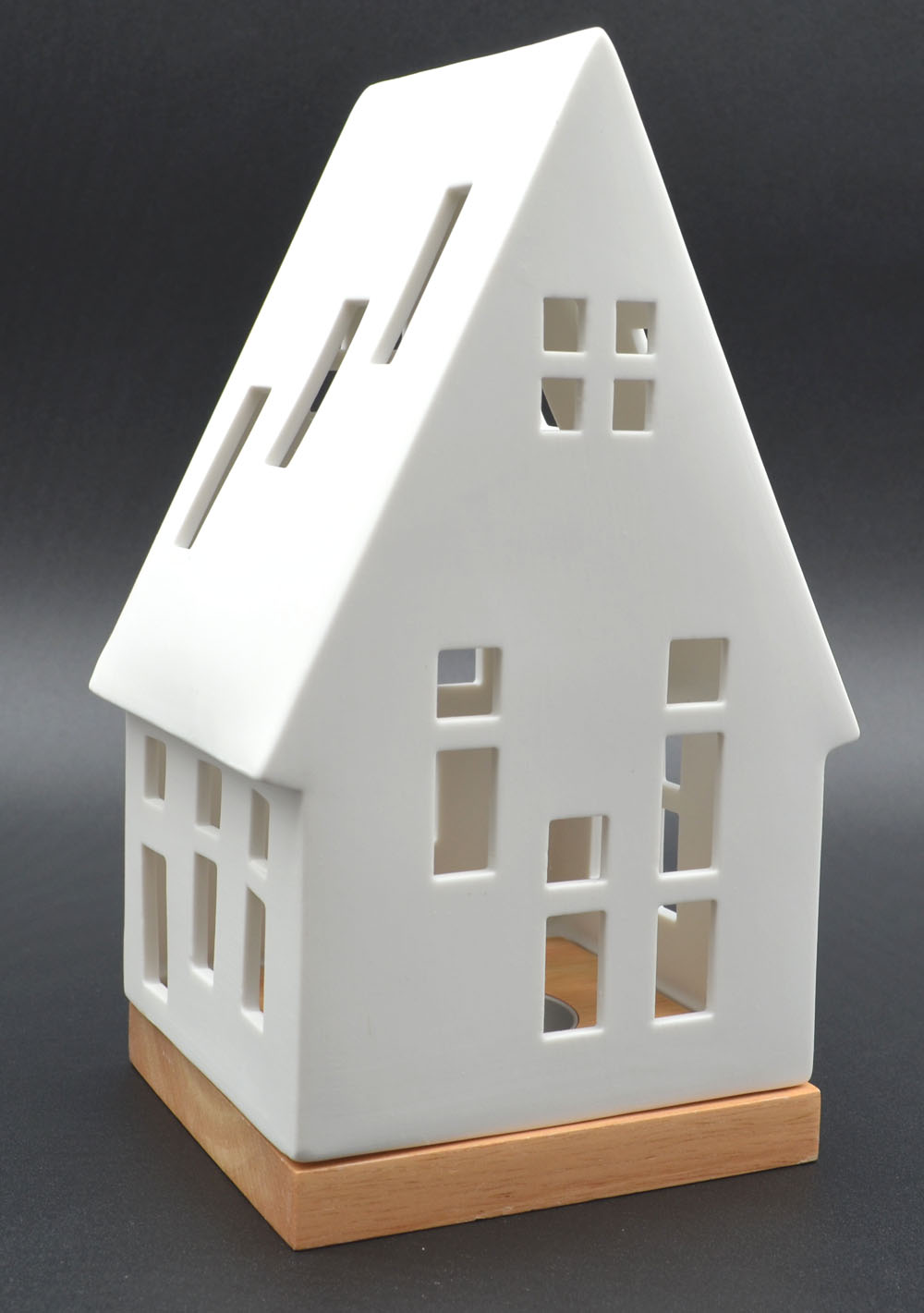 Village House Porzellan-Teelichthaus 20,8x10,5x10,5 cm (HxBxT) H72  Village House Porzellan-Teelichthaus 20,8x10,5x10,5 cm (HxBxT) H72