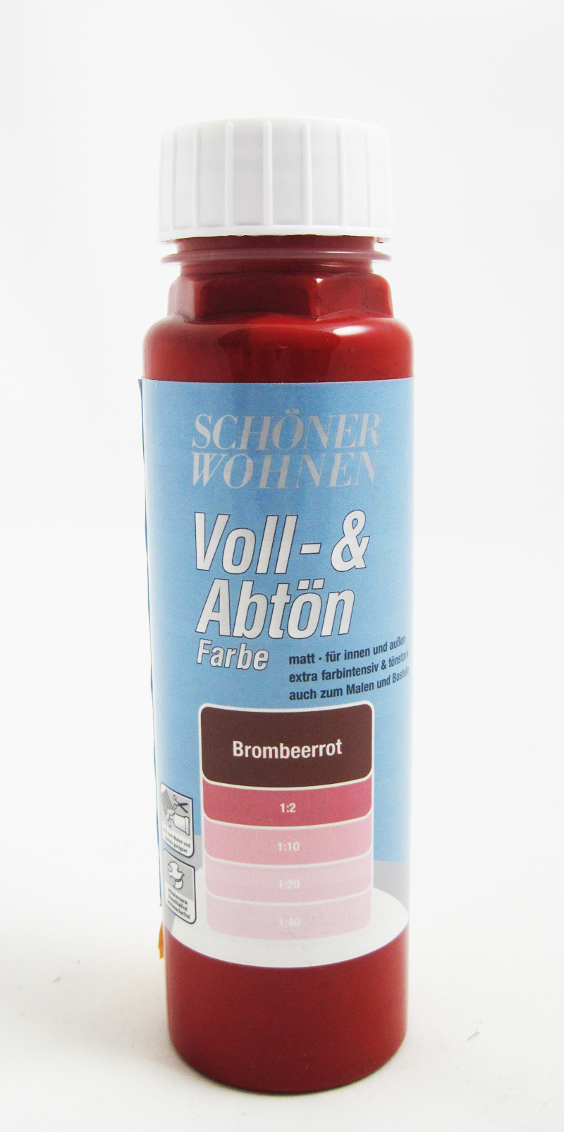 Voll- und Abtönfarbe Brombeerrot 500 ml