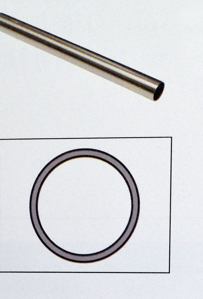 Gardinenstange d=20 mm Edelstahl-Optik Länge 1,20 m