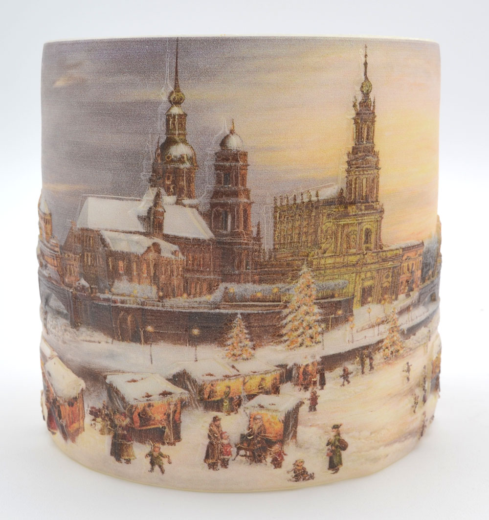 Lampionkerze Hofkirche 10x10 cm (HxD)