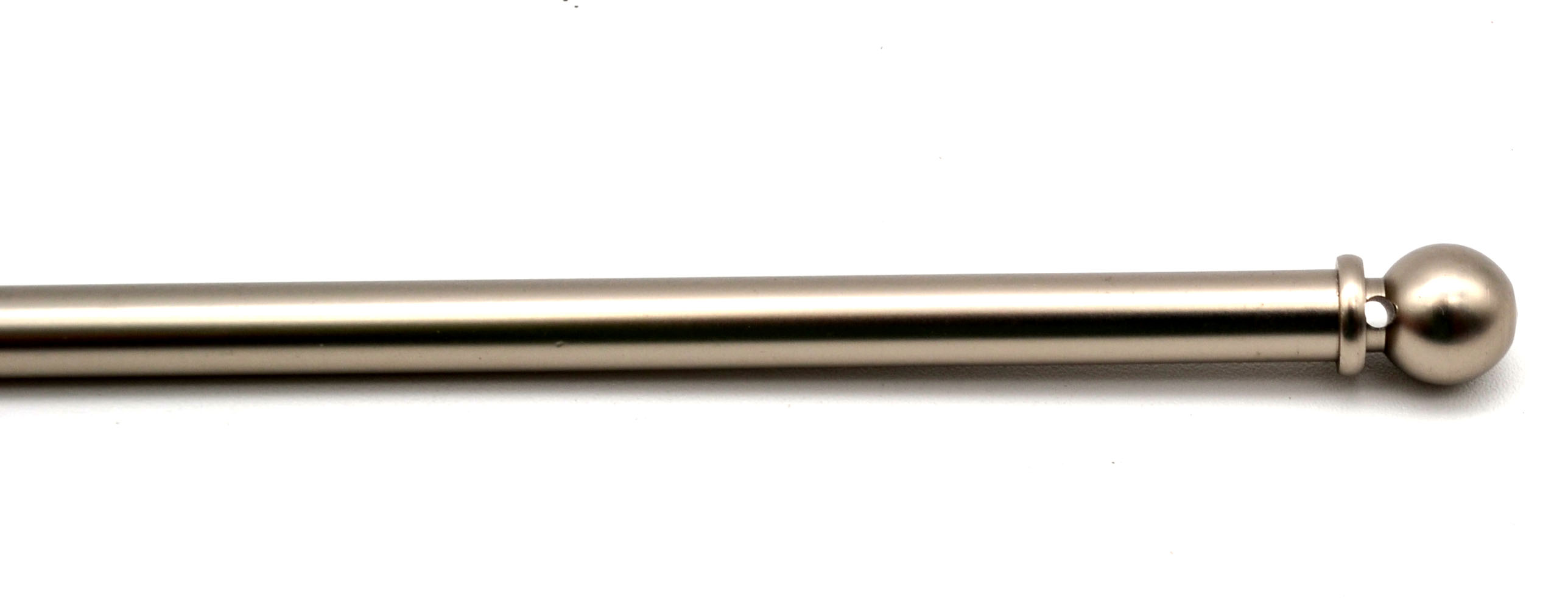 Vitragenstange rund – ausziehbar 40-70 cm Farbe: Nickel poliert 