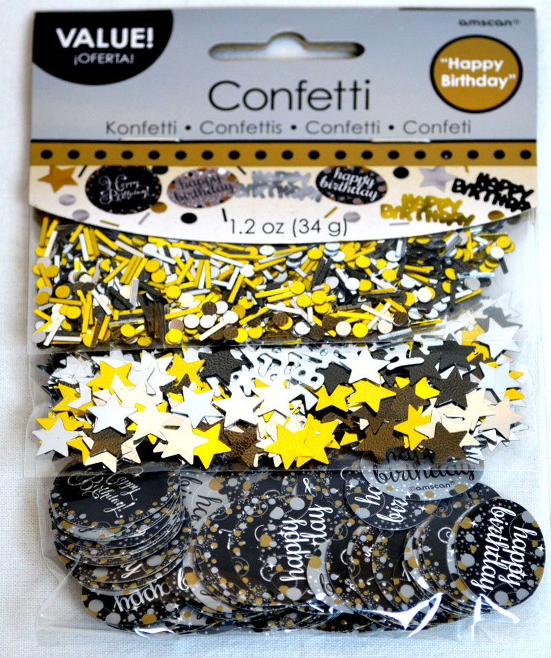 Konfetti "Happy Birthday" 3teilig Streuartikel