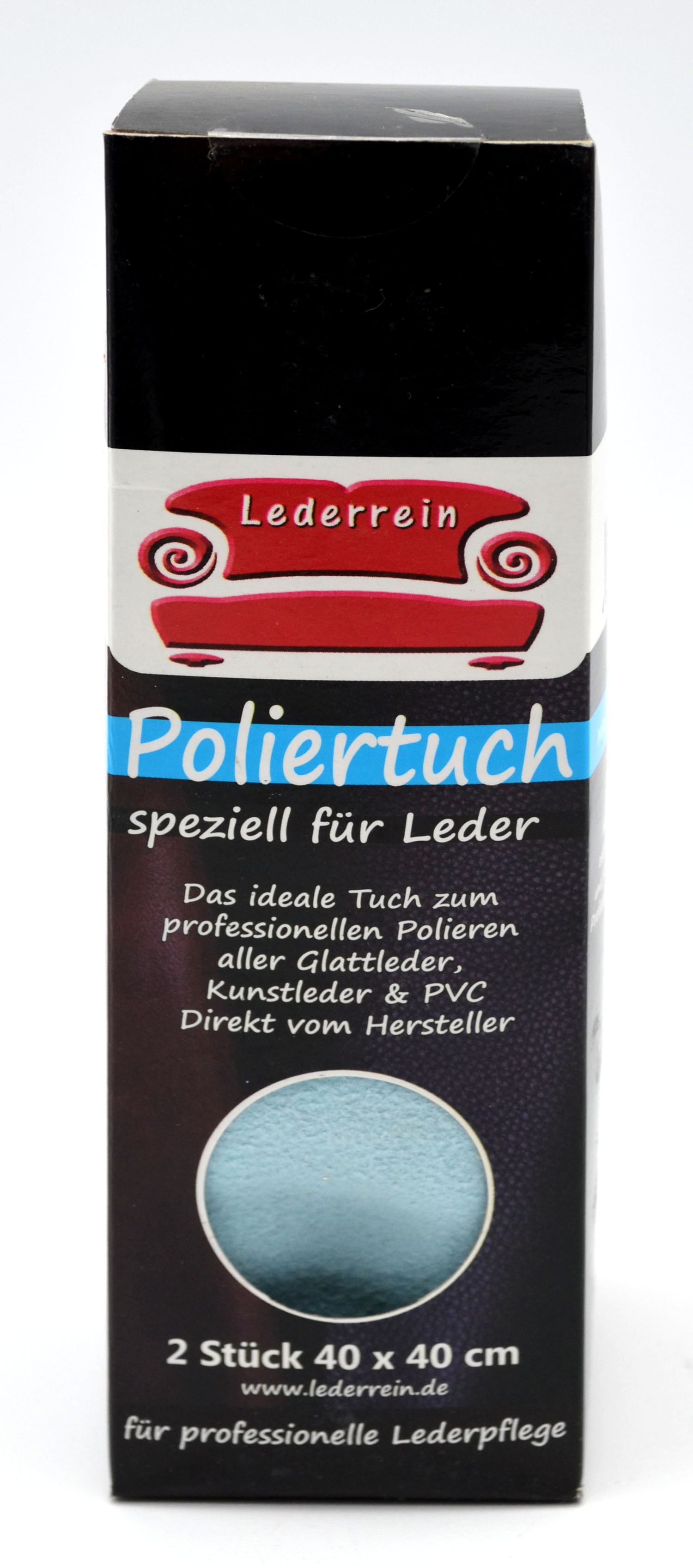 2 Stück Poliertuch speziell für Leder 40 x 40 cm