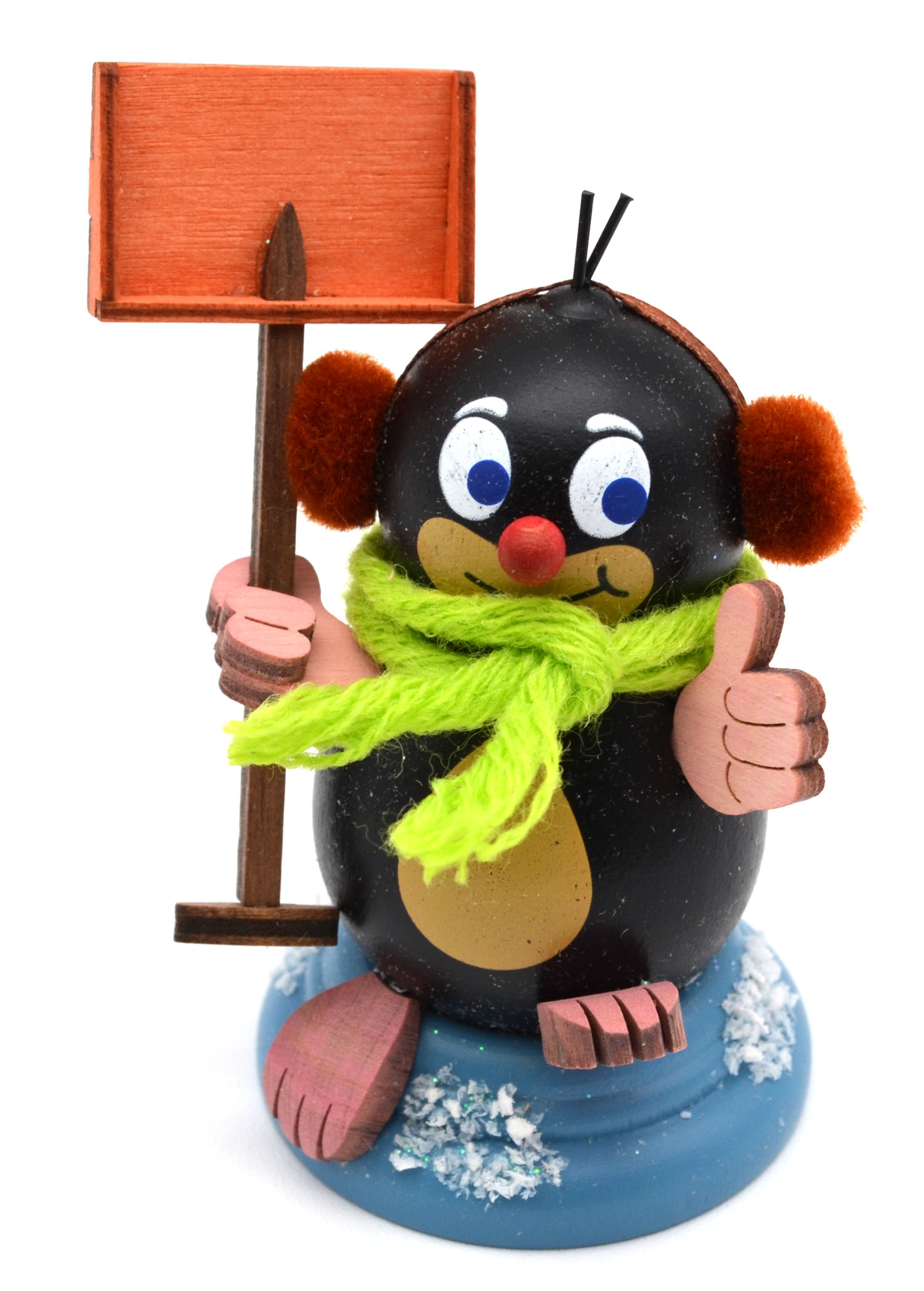 Maulwurf "Egon" mit Schneeschippe ca. 7 cm hoch 
