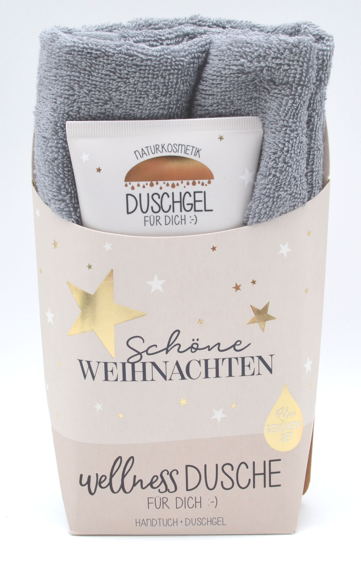 Weihnachtliche Wellness-Duschsets – Duschgel & Handtuch