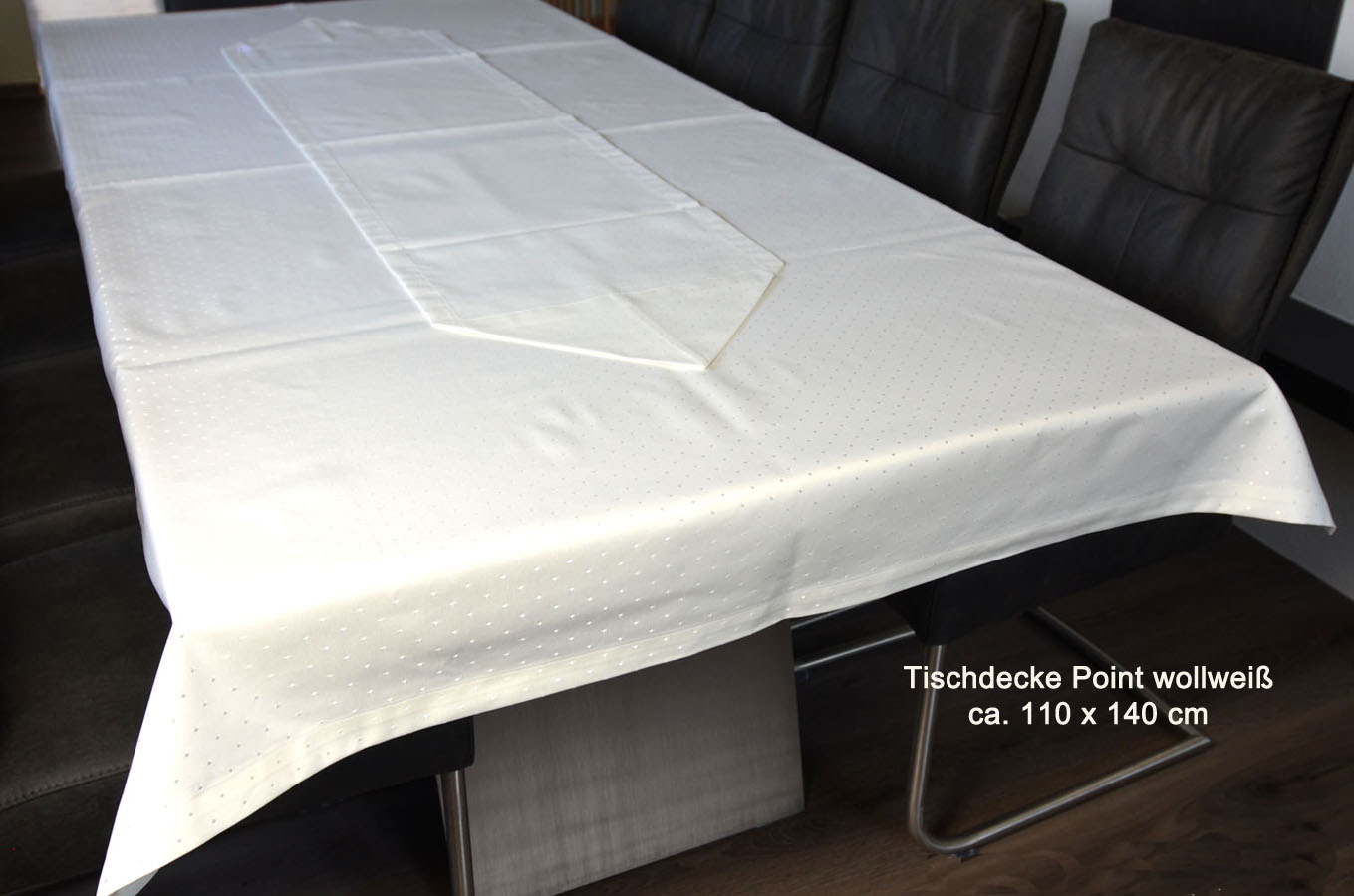 Tischwäsche Tischdecke 100 x 140 cm wollweiß Point