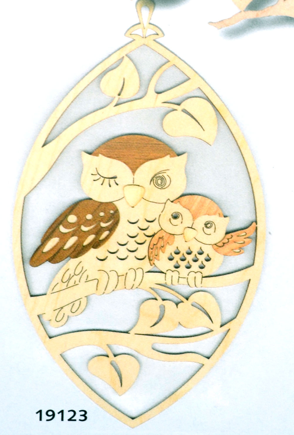 Fensterbild Motiv Vögel im Oval 26x15 cm Echt Erzgebirge