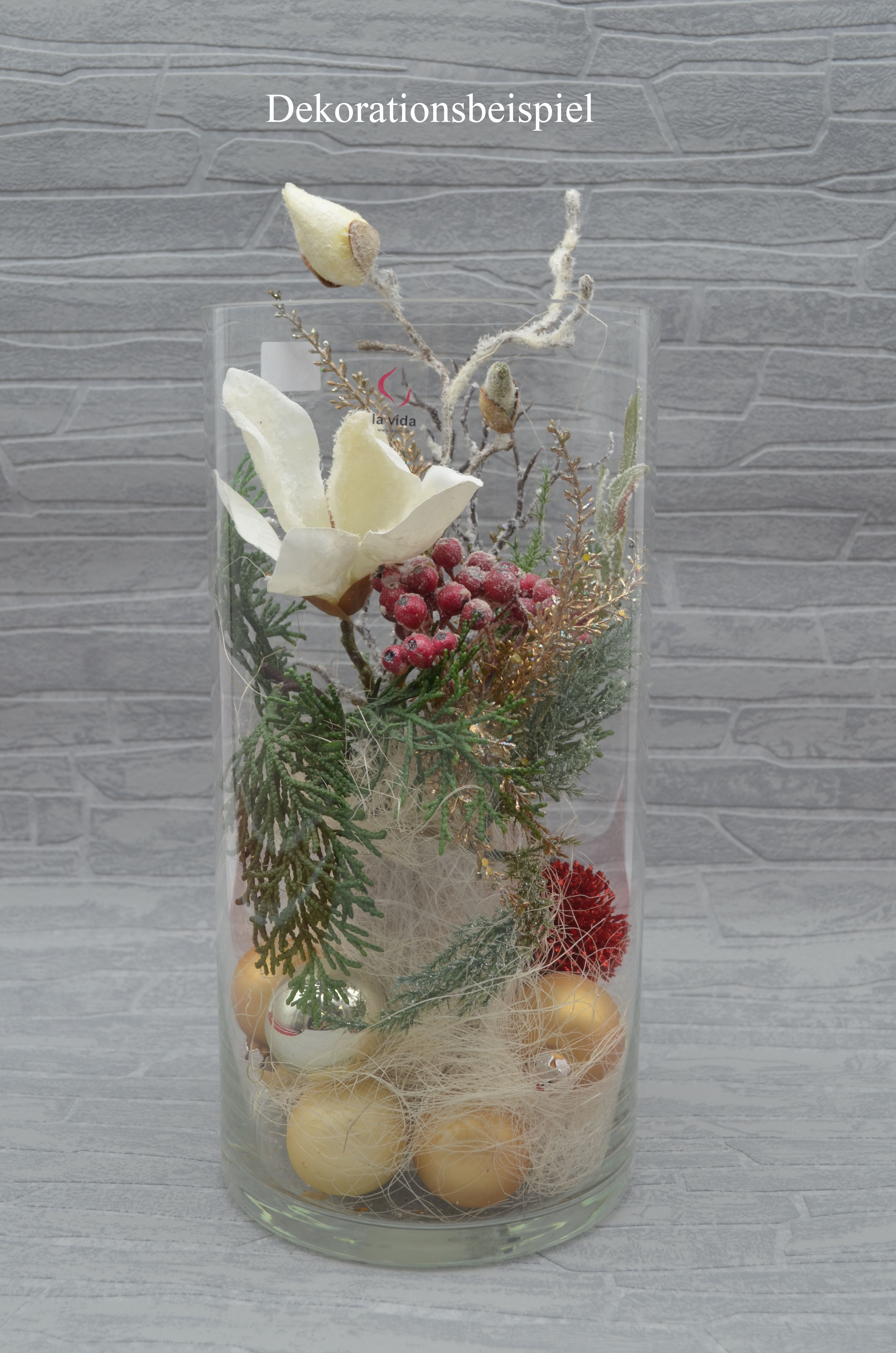 Deko-Glas Zylinder glasklar 20 x 16 cm (HxD) 