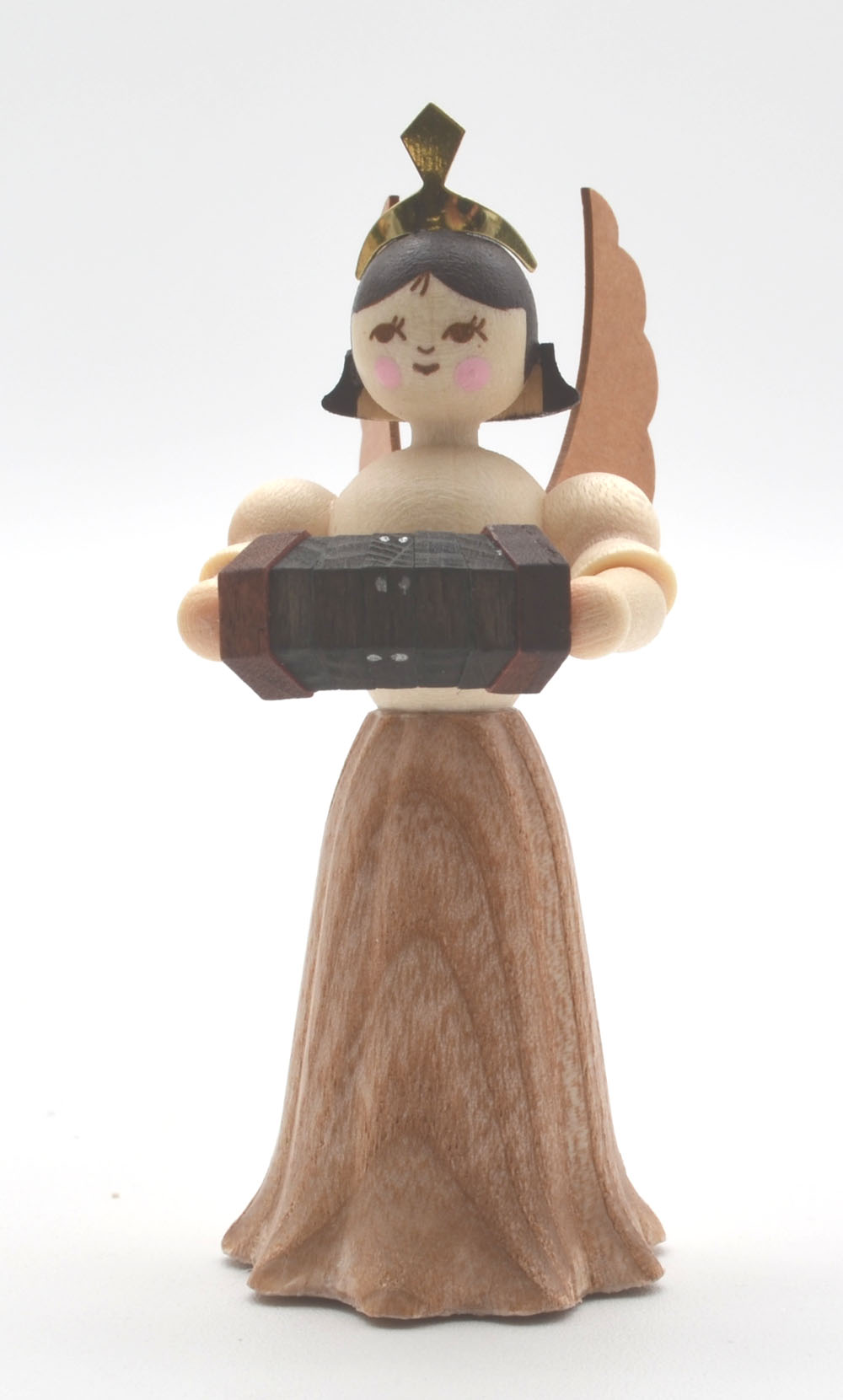 Engel Langrock mit Konzertina Natur 7 cm Konzertengel  Engel Langrock mit Konzertina Natur 7 cm Konzertengel