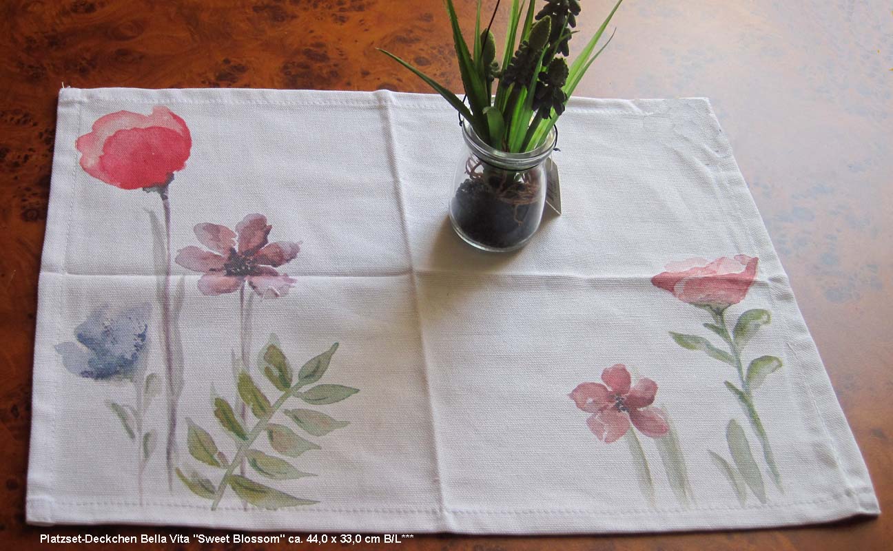 Platzset-Deckchen Bella Vita "Sweet Blossom" ca. 44,0 x 33,0 cm B/L