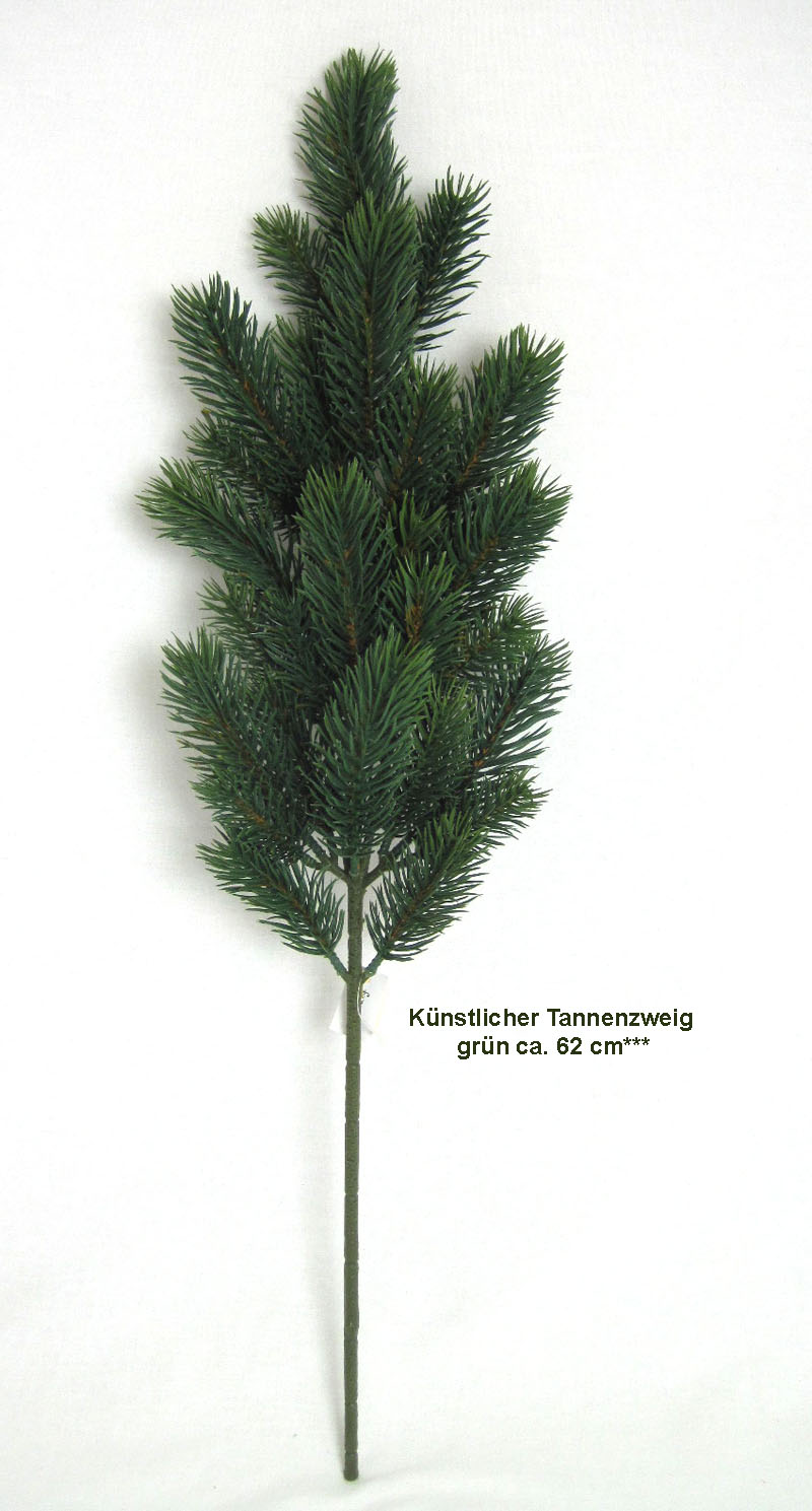 Künstlicher Tannenzweig grün ca. 62 cm