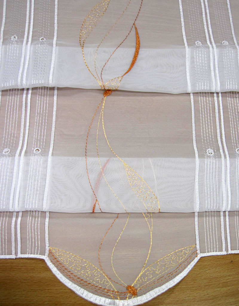 21cm breites Clippanneaux Raffpanneaux weiß-gold-kupfer ca. 140cm hoch